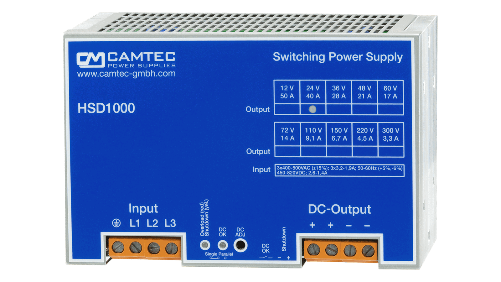 Hsd Camtec W Hutschienen Netzteil V A Phase